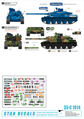 Star Decals 35-C1014, Decals for French AMX-30 B and AMX-30 B2 BRENNUS, 1:35 - Picture 2 of 2