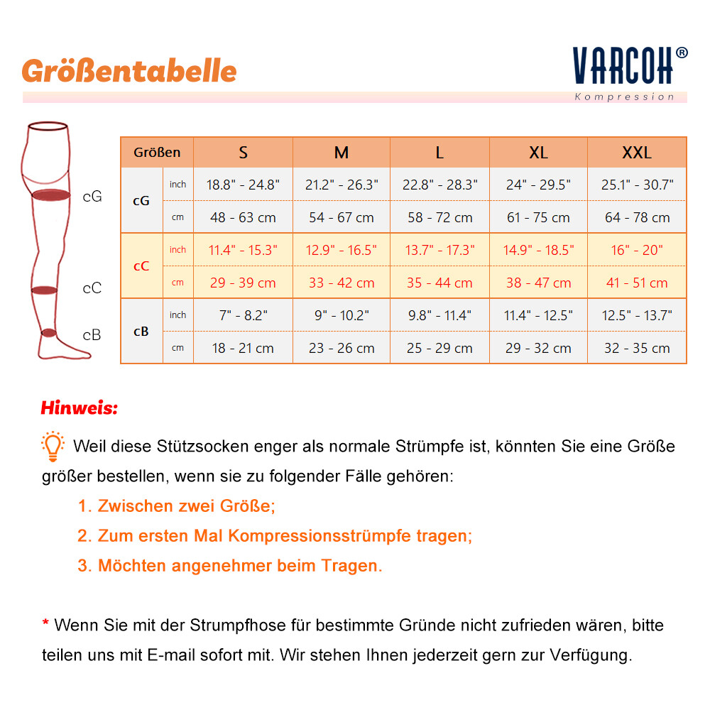 Kompressionsstrümpfe Klasse 2 Damen/Herren - Stützstrümpfe Für Sport & Reisen