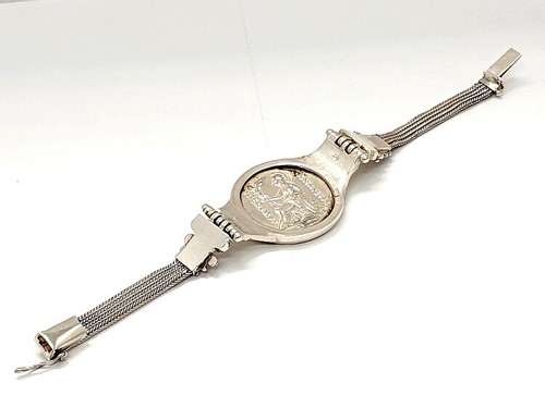 Pulsera de plata con moneda griega Patria griega Reino de Tracia - Imagen 7 de 11