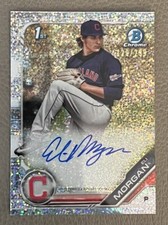 2019 Bowman Chrome 1st Eli Morgan Auto /299 Speckle Cleveland Guardians Indians