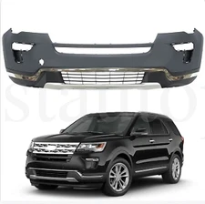Front Bumper Cover W/Lower bumper&trim&Skid Plate For Ford Explorer 2018-2019