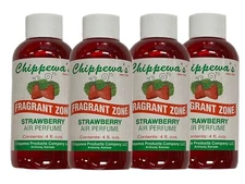 Fragrant Zone Strawberry Air Freshener Refills 4 Pack | Home & Car Odor Eliminat