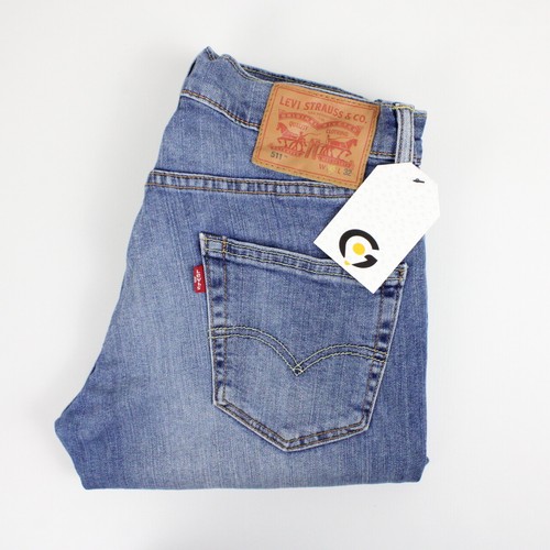 Pantalón vaquero para hombre Levis 511 W30 L32 SLIM FIT pierna Cónico Levi  Cierre De Cremallera | Azul Medio | eBay
