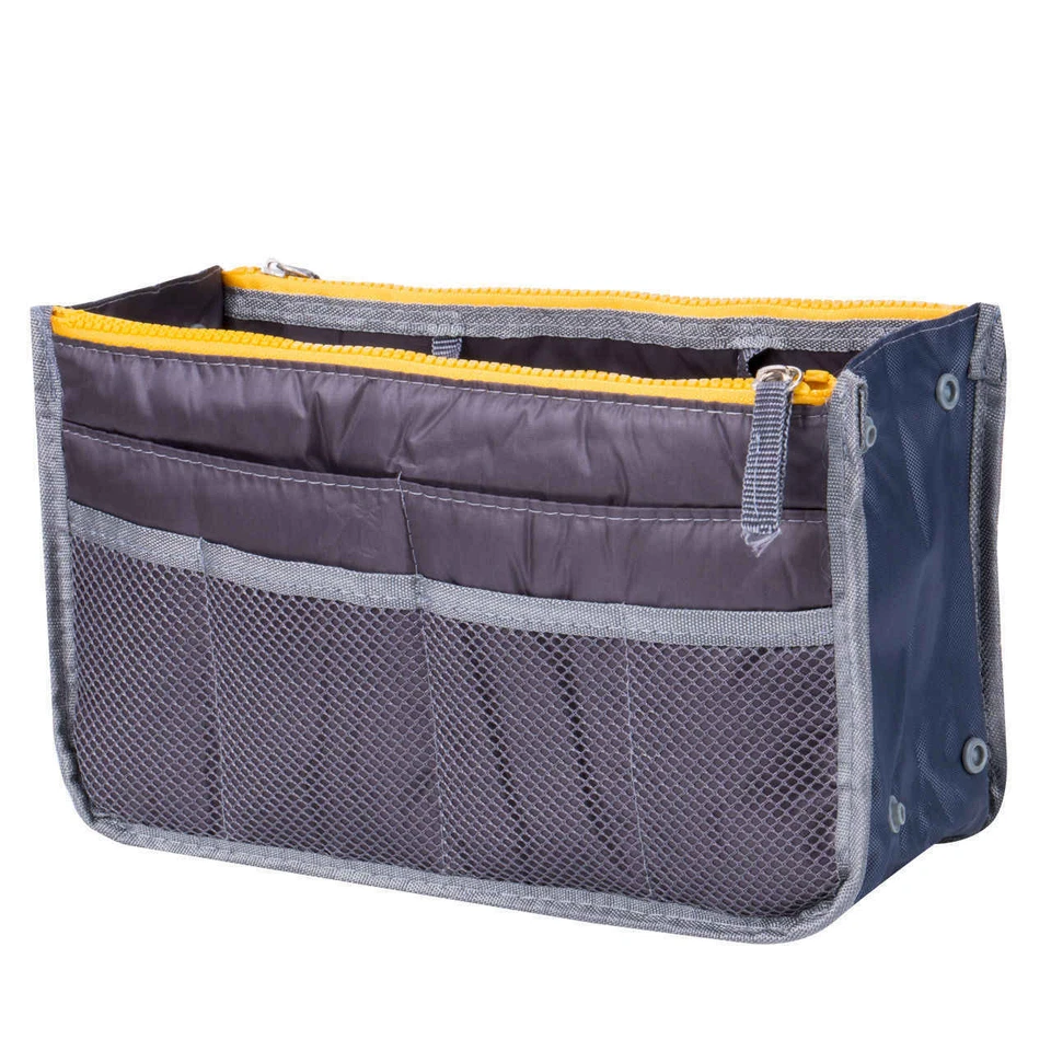 Paquete de 2 Mujeres Inserto de Viaje Bolso Organizador Cartera Grande Forro Organizador Bolso Ordenado Foto 4 de 4