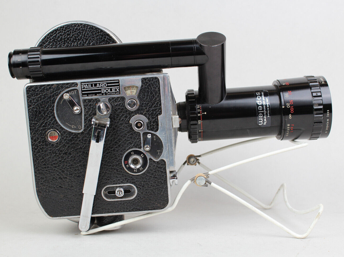 Paillard Bolex H-16 16mm Movie Camera + Som Berthiot Pan Paillard Bolex H-16 16mm Movie Camera + Som Berthiot Pan