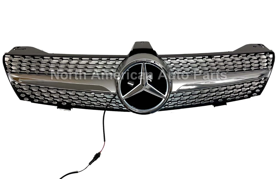 CLS63 CLS500 CLS55 2006 2007 2008 parrilla plateada diamante estrella LED iluminada Foto 4 de 4
