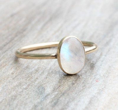 Moonstone Gemstone 925 Sterling Silver Handmade Ring Gift For Women D-121