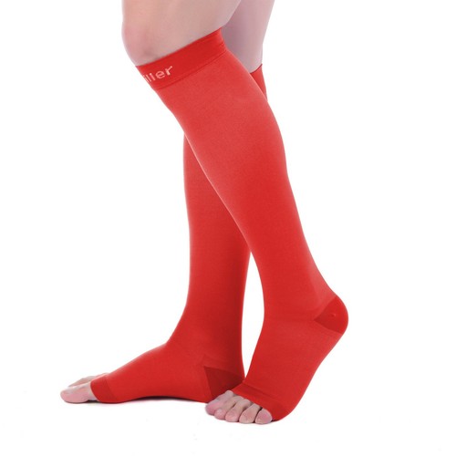 Socks Doc Miller Open Toe Compression Stocking 15-20mmHg Recovery Varicose Veins - Picture 4 of 9
