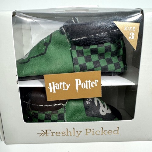 Baby’s Freshly Picked Harry Potter Slytherin Leather Soft Sole Moccasins Size 3 - Picture 5 of 8