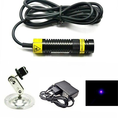 1 set 405nm 100mW 5V Laser-Punkt-Modul mit 5V Adapter+16mm Universal-Halterung