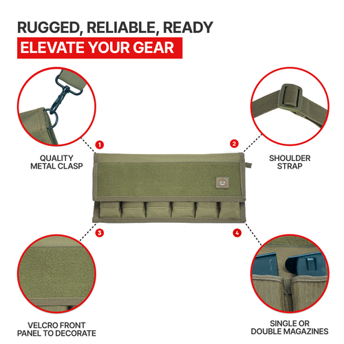 Orca Tactical Molle Pistola Pistola Pistola Caricatore Pouch Pila Singola o Doppia - Foto 16 di 18
