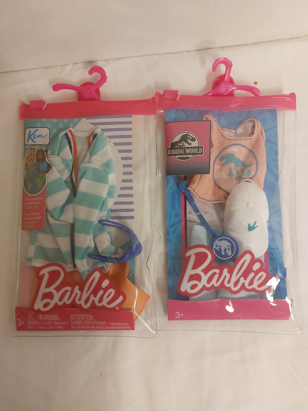Lot Of 2 Barbie Ken & Barbie Doll Fashion Packs
