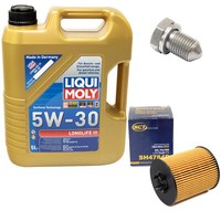 MotoröL Set 5W-30 5 Liter + ÖLfilter Sh 4784 P + Schraube FüR Audi A6 Avant 3.2