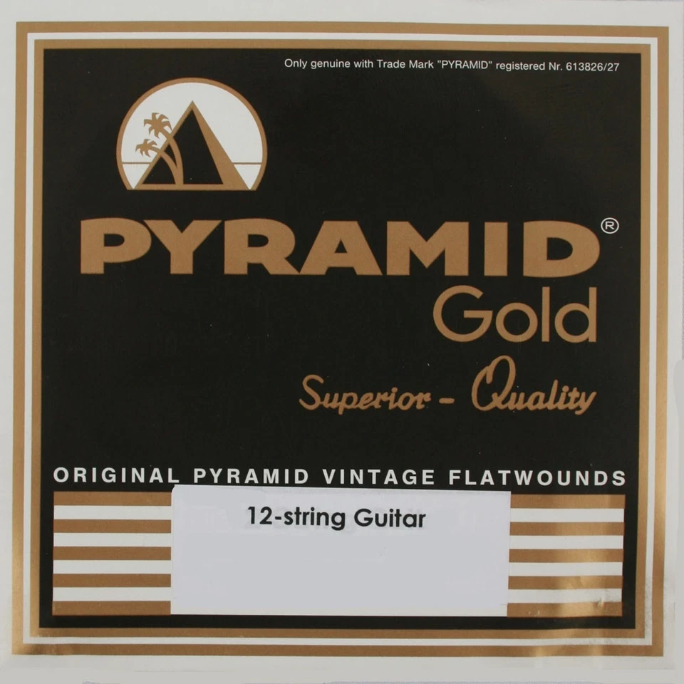 PYRAMID GOLD FLATWOUNDS 12S E-Gitarre Saiten SATZ E-Guitar Strings SET