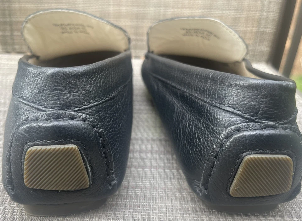 Mocasines de conducción de cuero para hombre United Colors Of Benetton negros talla 12 Foto 4 de 4