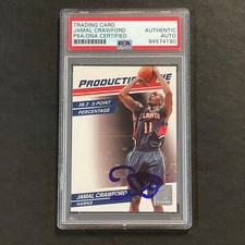 2010-11 Donruss Production Line #97 Jamal Crawford Signed Card AUTO PSA Slabbed