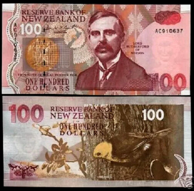 New Zealand 100 DOLLARS P-181 ND 1992 Nobel Medal RARE UNC NZ ...