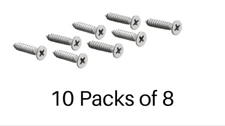 10 Bags of 8   Lancaster Table & Seating Excalibur 25mm Flat Head Philips Screws