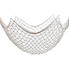 1 Pack Fish Net Decorations for Party, 2mm Natural Cotton Hawaiian Party Fish...