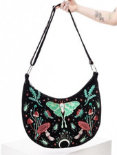 Restyle Autumnal Equinox Hobo Bag Gothic  Adjustable Fairy Mushroom Moon Moth