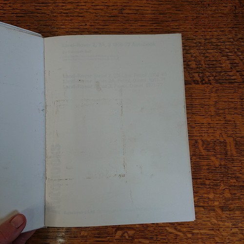 Land Rover Owners Workshop Manual Autobooks 2 2a 3- 2.25 & 2.6 litre 1959-77 895 - Picture 4 of 12