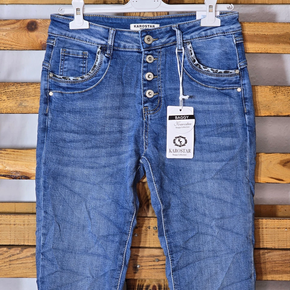 KAROSTAR DAMEN JEANS LEO DENIM COLLECTION BAGGY  HOSE Gr. 38 bis 48 TOP AKTUELL - Bild 3 von 4