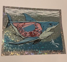 MUNK ONE Signed Mini SHARK Print Pearl Jam 2009 poster Foil LA