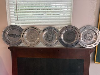 Harley Davidson Supplier Summit Pewter Collector Plates