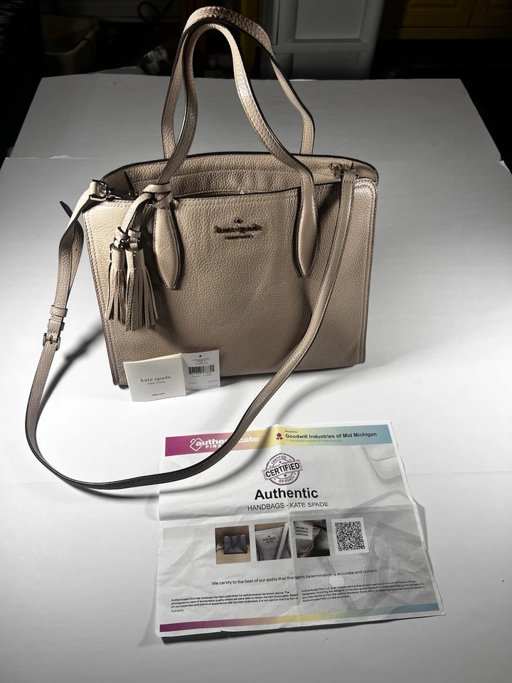 Bolsa satchel Kate Spade Rowe média com zíper superior bege quente WKRU6703 - Imagem 3 de 4