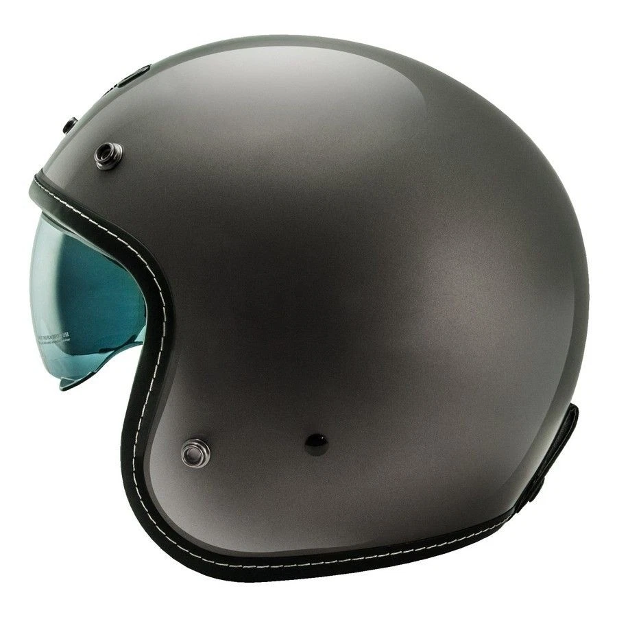 Adulti Caschi Jet Vintage retrò Stile Casco Omologato ECE/DOT Cruiser Scooter Street Casco, Guscio in ABS, Estivo Moto Aperto Mezzo Casco, Casco a Crash 1,L