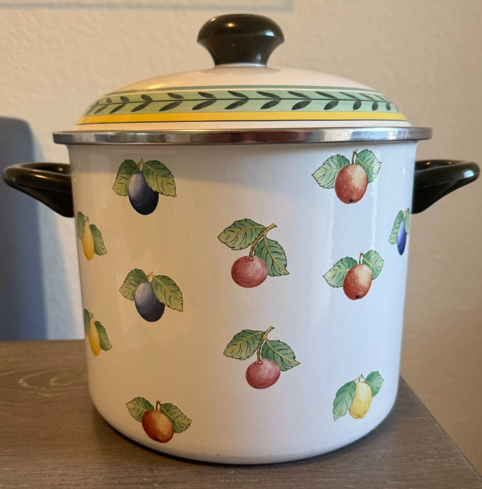Villeroy & Boch French Garden Fleurence stew pot or stockpot w lid 8QT 10 1/4"di