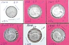 Lot of (6) 1961 1963 1964  Washington Quarters 90% silver