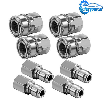 #ad #ad 4 Sets NPT 3 8 Inch Stainless Steel Male and Female Quick Connector Kit Pressure $19.99