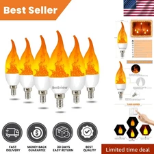 6-Pack LED Flickering Flame Light Bulbs - 3 Modes for Indoor & Outdoor Elegance