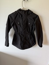 The North Face Girls Black Hooded Rain Jacket Size 7/8 Windbreaker