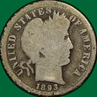 1893-O Barber Dime Good G Coin #39762