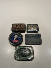 Lot Of 5 Vintage Tins, OXO, Roundtrees And Others