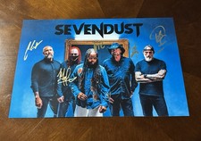 Band Signed Sevendust 2026 Vip Poster And Lanyard Set  