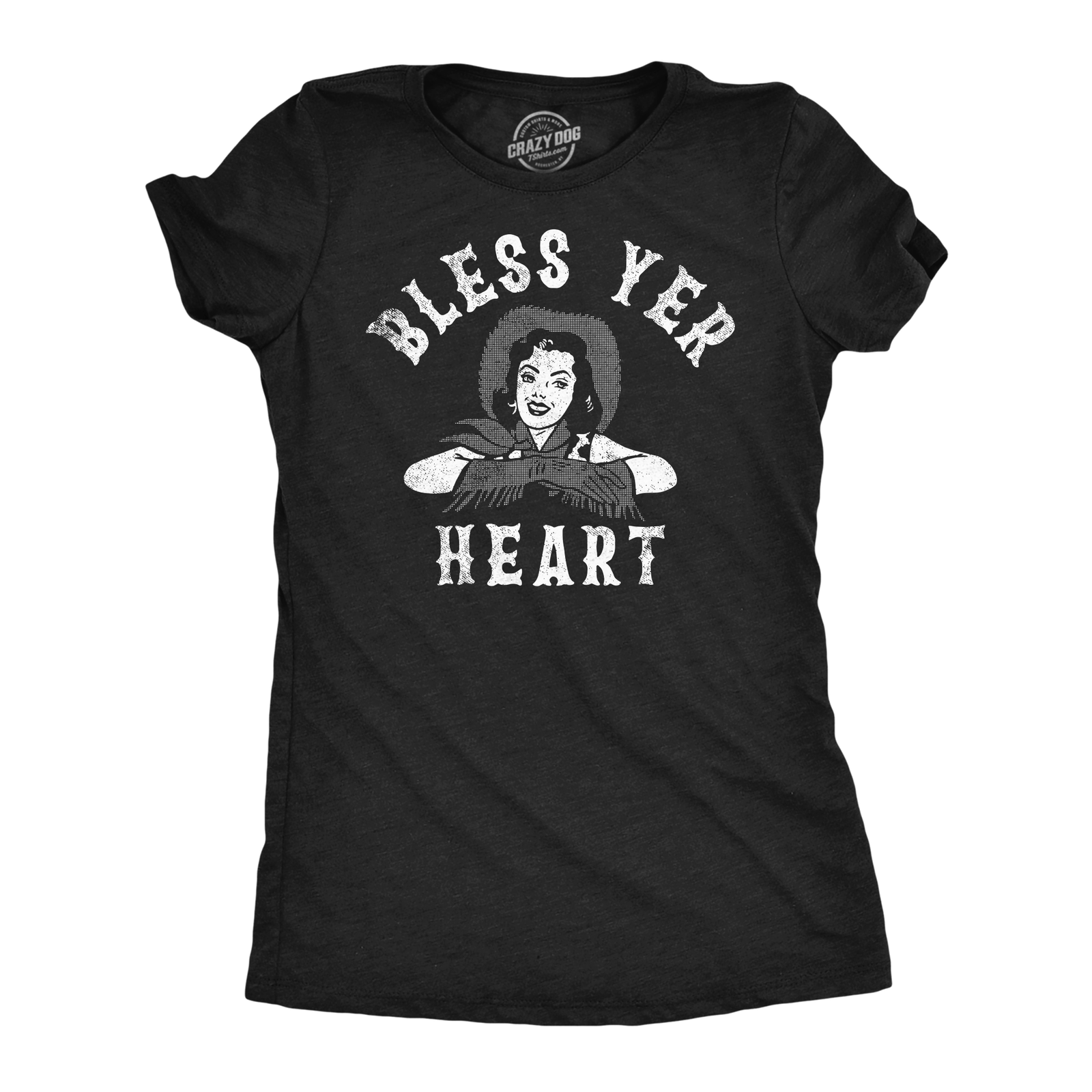 Womens Bless Yer Heart Funny T Shirt Sarcastic Southern Bell Graphic Tee for