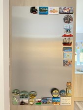 0.9mm Brushed Stainless Steel Magnetic Notice Board Kitchen Office Magnet