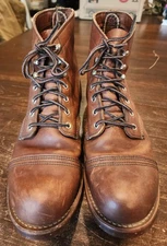 Red Wing Shoes 8111 Iron Ranger Brown Leather Ankle Boots Men's Size 9.5 D