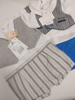 My first chicco piere cardin footie 6 months romper bodysuit loy of 2 with tags