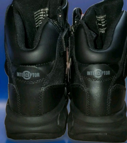 New Sz 7 Interceptor Women's Work Zippered 6" Soft Toe Tactical Boots Black - Picture 7 of 15