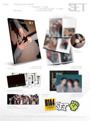 K-POP B1A4 9th Mini Album [SET] DUL Ver. CD+80p P.Book+3ea P.Card+