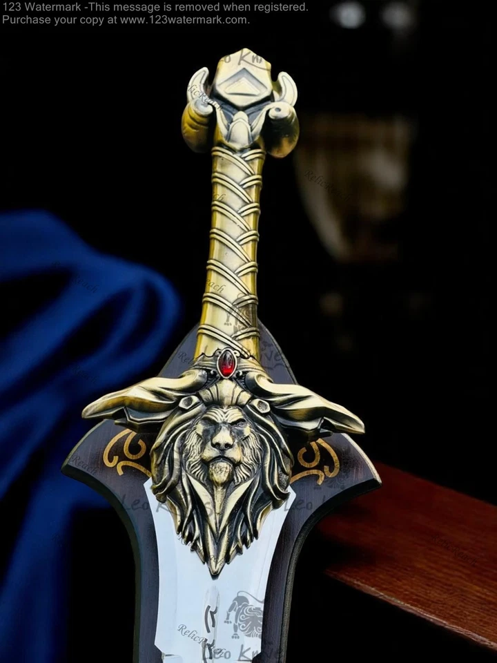 Hecho a mano Warcraft Guardia Real Espada Alianza León Ventormenta Anduin Otro Regalo Foto 2 de 3