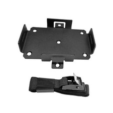 Small Car Battery Tray with Adjustable Hold-Down Strap, Battery Mount Fit Black