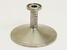 Millipore 1" Top O.D W/ 3/8" I.D 3" O.D Bottom Flange Flanged Inlet