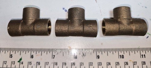1/2 " Sweat Copper Tees, 3 In All