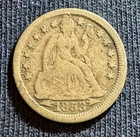 1853 P Seated Liberty Dime with Arrows Silver 10C United States Circulated