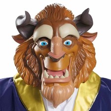 Beast Deluxe Mask Disney Beauty Fancy Dress Halloween Adult Costume Accessory